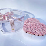 Aubrey Double Boxed Grandiose Heart (29-35 Preserved Roses)