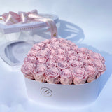Aubrey Double Boxed Grandiose Heart (29-35 Preserved Roses)