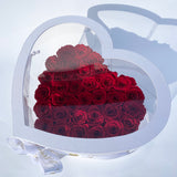 Aubrey Double Boxed Grandiose Heart (29-35 Preserved Roses)