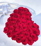 Aubrey Double Boxed Grandiose Heart (29-35 Preserved Roses)