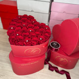Aubrey Large Heart Shaped Box (36-42 Preserved Roses)