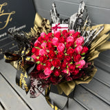 'Love in Colour' Silk Handtied Faux Rose Bud Bouquet