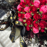 'Love in Colour' Silk Handtied Faux Rose Bud Bouquet