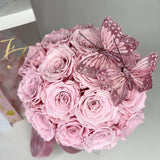 Butterfly Cupcake Luxury Preserved Rose Box