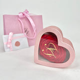 Oh My Heart Leather Heart Box Preserved Rose