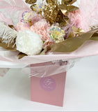 Pink & Gold 'Carnival' Artifical Silk (Faux Flower) Bouquet