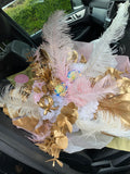 Pink & Gold 'Carnival' Artifical Silk (Faux Flower) Bouquet