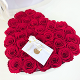 Aubrey Double Boxed Grandiose Heart (29-35 Preserved Roses)