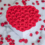 Aubrey Large Heart Shaped Box (36-42 Preserved Roses)