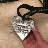 Pink & Silver Heart Pendant