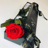 30cm Single Preserved Rose Stem with Gift Box