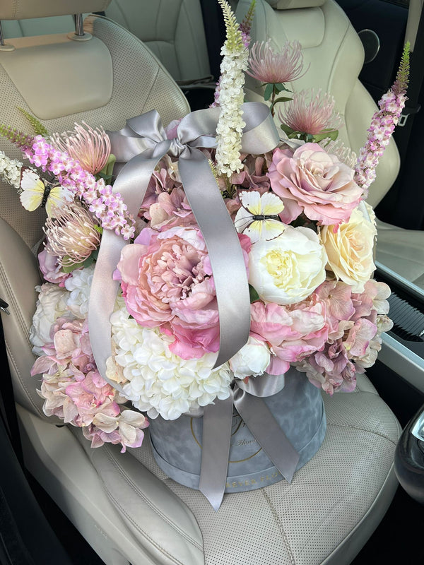 'Wild Blooms' Artificial Silk (Faux Flowers) Boxed Arrangement - Feature Collection