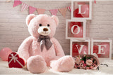 'Gracie' 120cm Baby Pink Plush Teddy Bear
