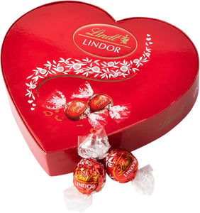 Lindt Lindor Red Heart Shape Chocolate Box 200g