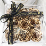 L'Clair-9 Rose Acrylic Box - Preserved Roses