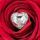 'Grand Amore' Acrylic Cube Single Heart Rose