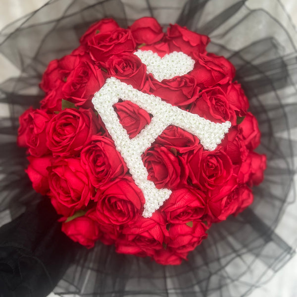 Statement Red Silk Rose Bouquet <Gifts Under £300> ♥️ Valentine's Day ♥️