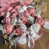 Pink & White Rose Bouquet - Mother's Day Collection