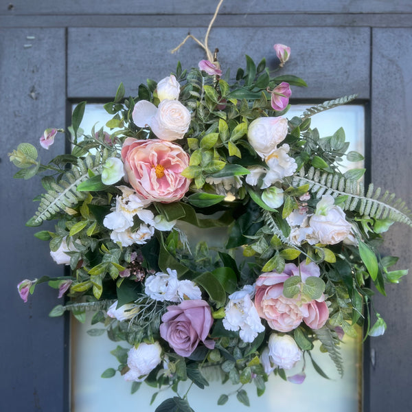 Spring Greens Front Door Wreath - Sale