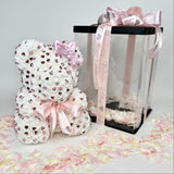 Pink Hearts & White Rose Bear - Mother's Day Collection