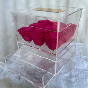 Acrylic Storage Box Vibrant Pink