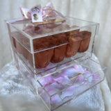 Acrylic Jewellery Storage in Taupe 16 Roses - Mother's Day Collection