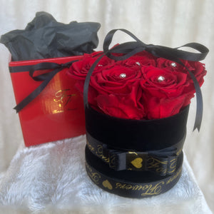 Black Luxe Red Roses - Mother's Day Collection