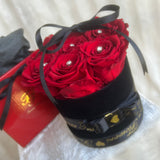 Black Luxe Red Roses - Mother's Day Collection