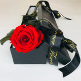 30cm Single Preserved Rose Stem with Gift Box