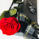 30cm Single Preserved Rose Stem with Gift Box