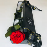 30cm Single Preserved Rose Stem with Gift Box