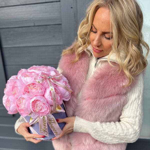 Pink Peony Bomb - Artifical Silk Peony Flowers