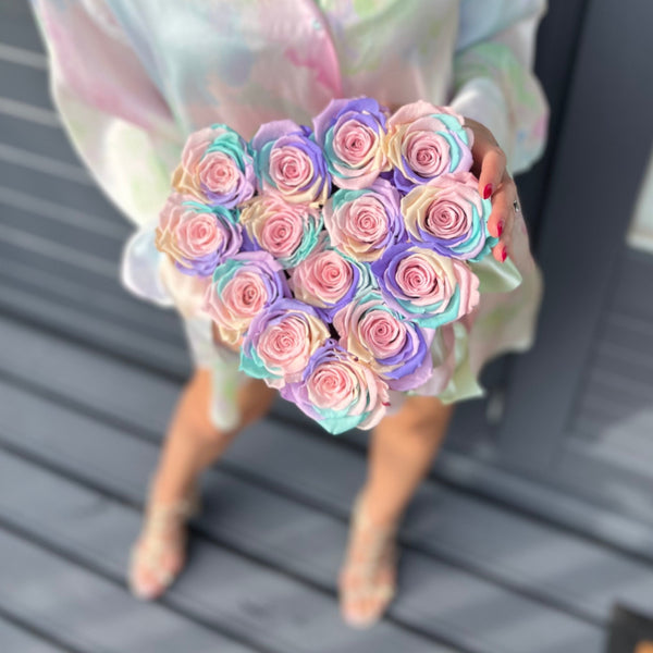 Aubrey Medium Heart Box - Preserved Roses - Forever Flowers UK