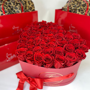 'Love Heart' Flower Box Large (36-42 Long Life Roses)