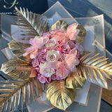 Pink & Gold Handtied Mother's Day Bouquet - Mother Day Collection