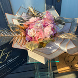 Pink & Gold Handtied Mother's Day Bouquet - Mother Day Collection