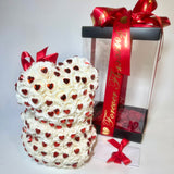 Twinkle Bear White with Red Hearts 25cm - Sale
