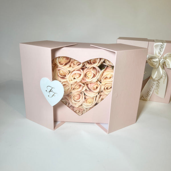 Pink Blush Heart Window Box - Sale