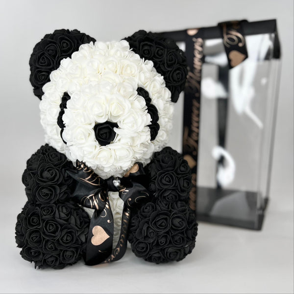 Cute Rose Panda Bear With Box