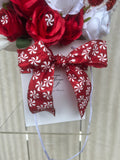 Candy Cane Swirl Christmas Artificial Bouquet - Sale