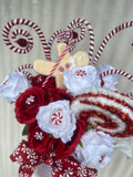 Candy Cane Swirl Christmas Artificial Bouquet - Sale
