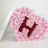 Aubrey Large Heart Shaped Box (36-42 Preserved Roses)