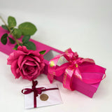 'Token of My Love' Pink Single Silk Rose - Ready Made Collection