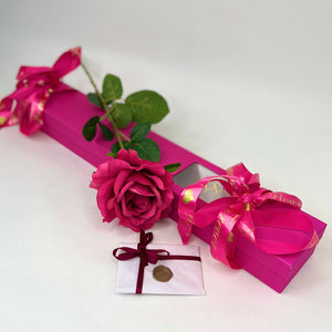 'Token of My Love' Pink Single Silk Rose - Ready Made Collection