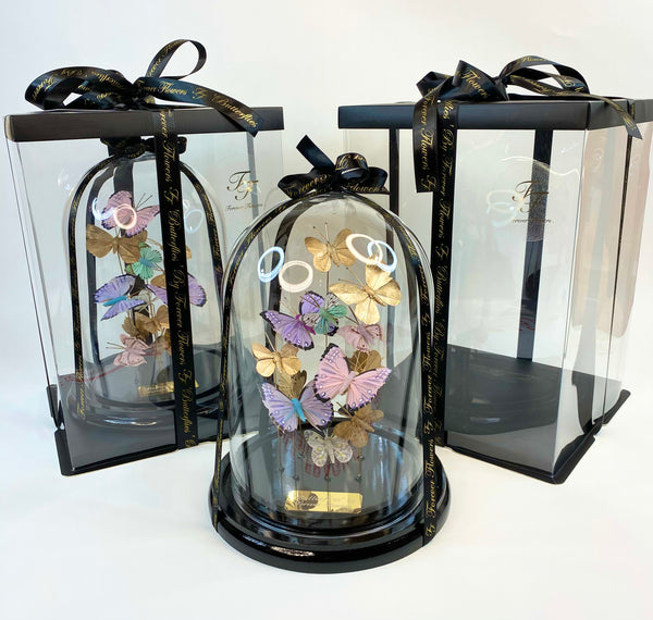 'Butterflies' by Forever Flowers © Glass Dome - LARGE