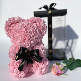 Baby Pink Rose Bear 25cm With Gift Box