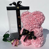 Baby Pink Rose Bear 25cm With Gift Box