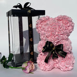 Baby Pink Rose Bear 25cm With Gift Box