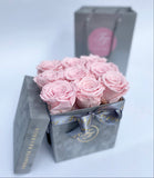 Carré Parfait Velvet Cube (9 Preserved Rose Box)