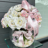 Pink & Cream Rose Bubble Vase - Mother's Day Collection